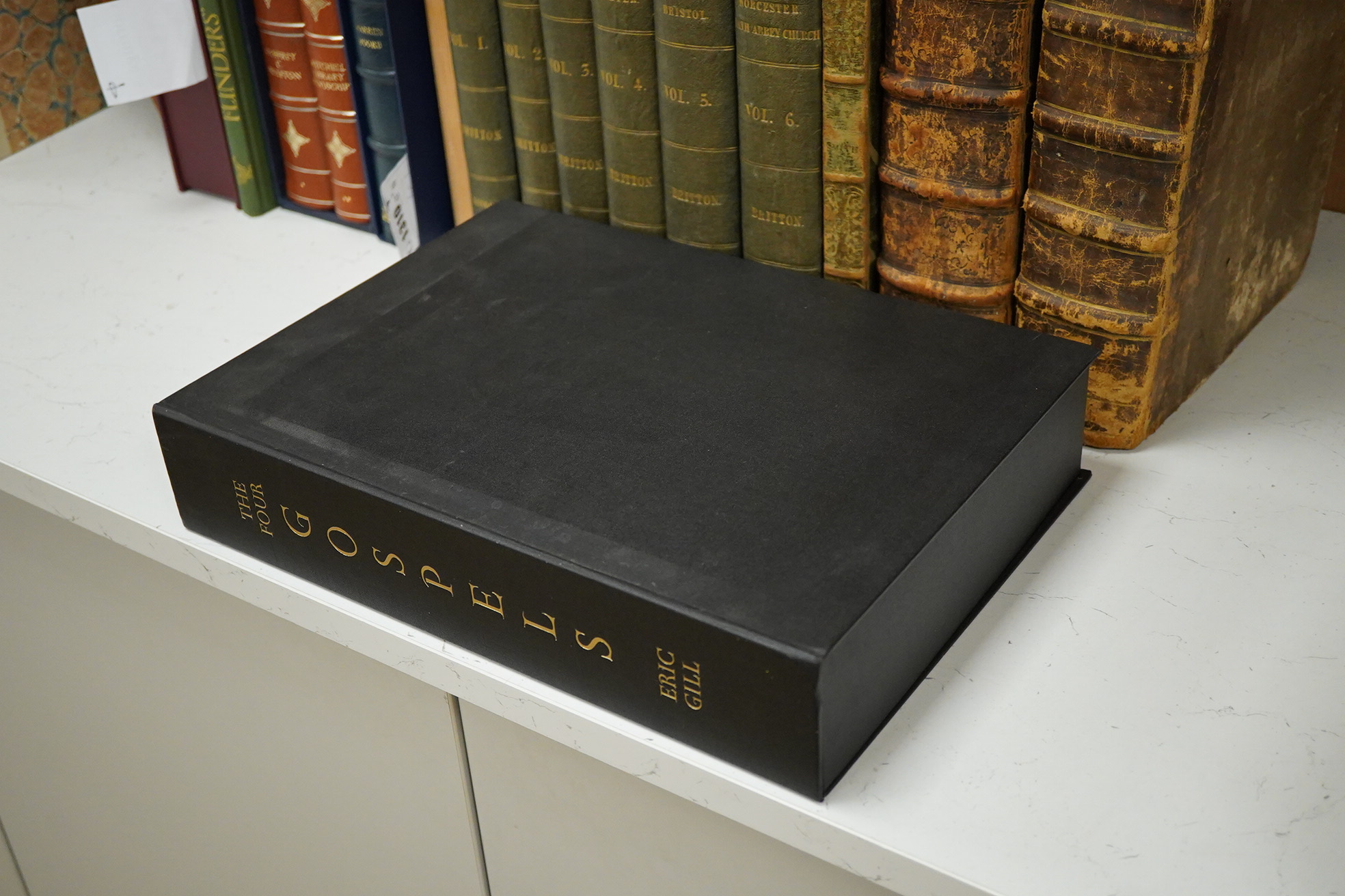[Folio Society] The Four Gospels of the Lord Jesus Christ. According to the Authorized Version of King James I. With decorations by Eric Gill ... facsimile (of the Golden Cockerel Press) edition. num. text illus. and dec